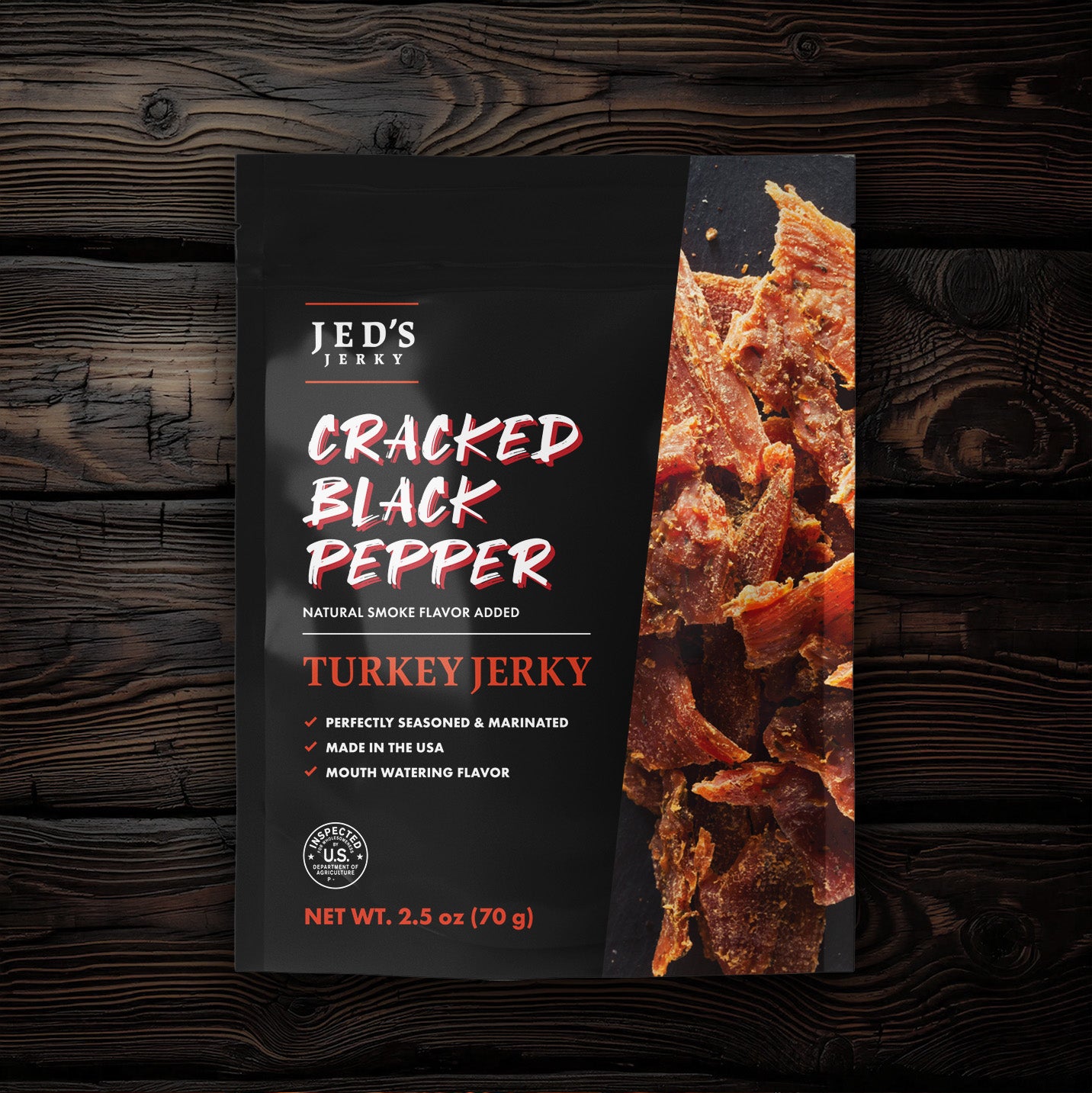 Black Peppered Turkey Jerky
