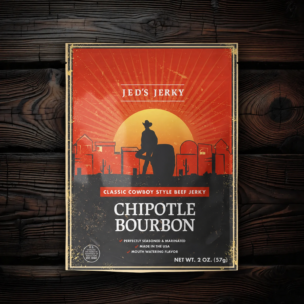 Chipotle Bourbon Cowboy Jerky
