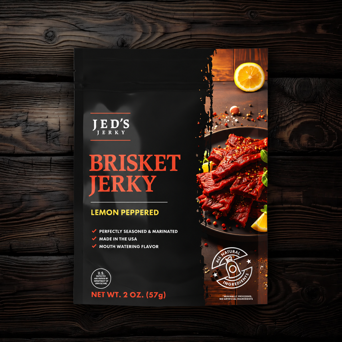 Lemon Peppered Brisket Jerky