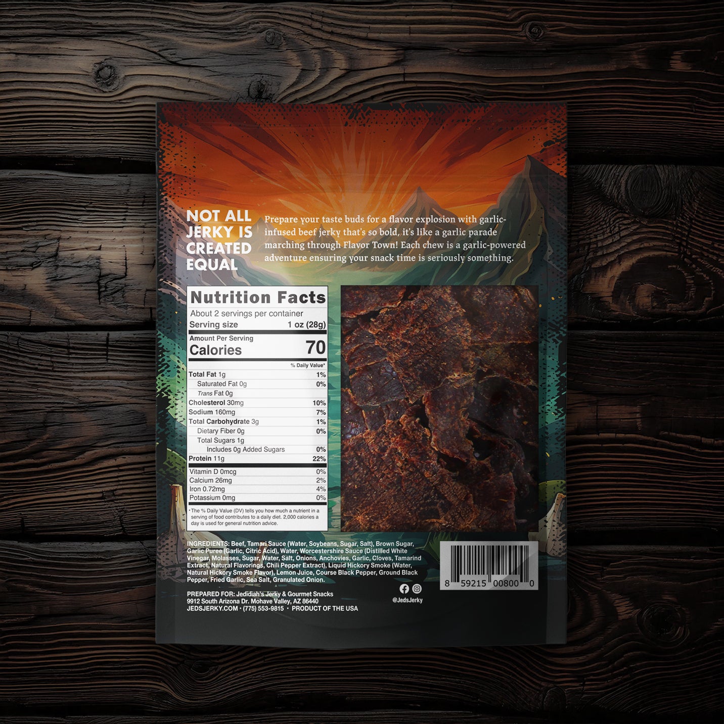 Serious Garlic Beef Jerky