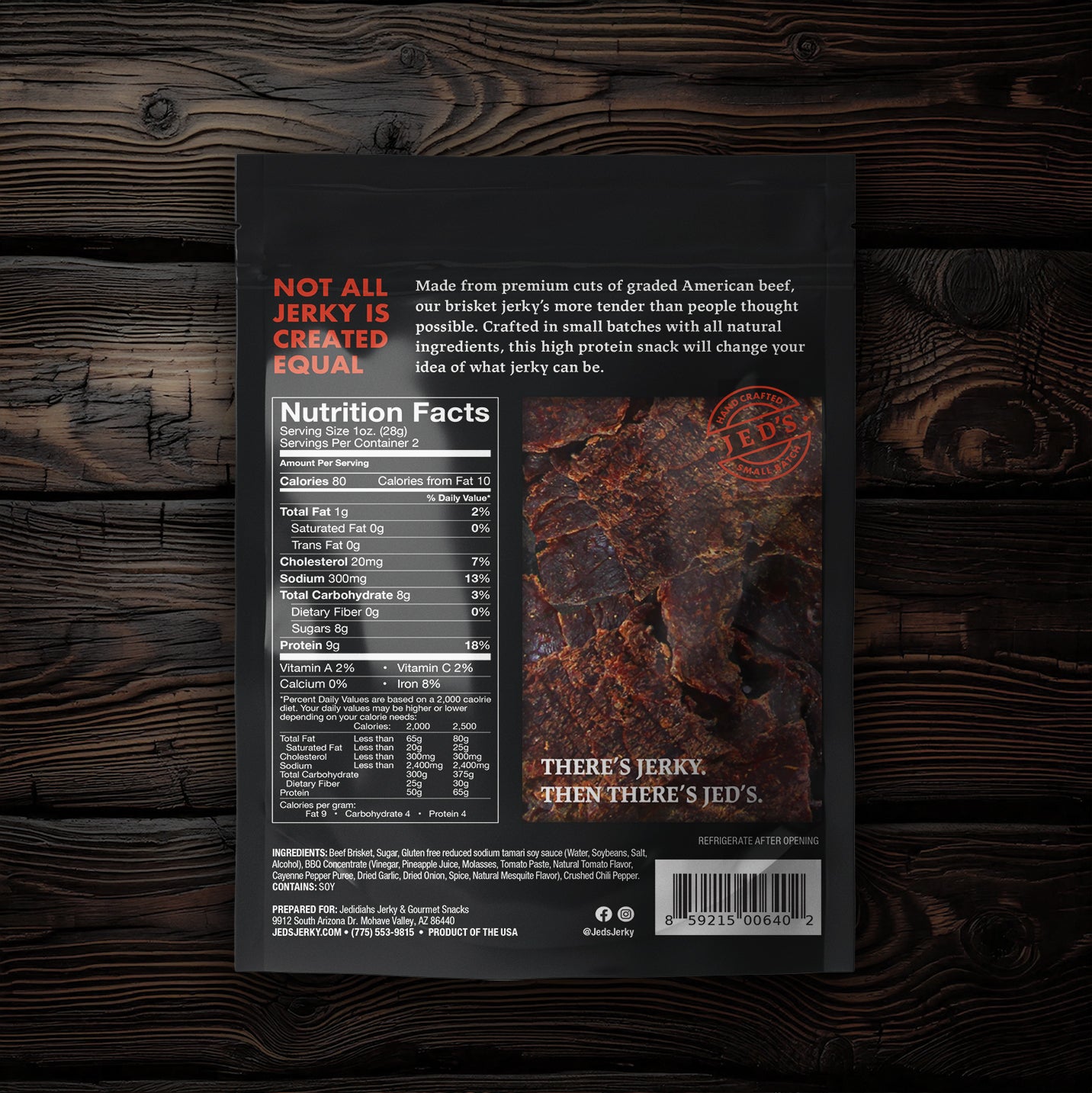 Spicy Memphis BBQ Brisket Jerky