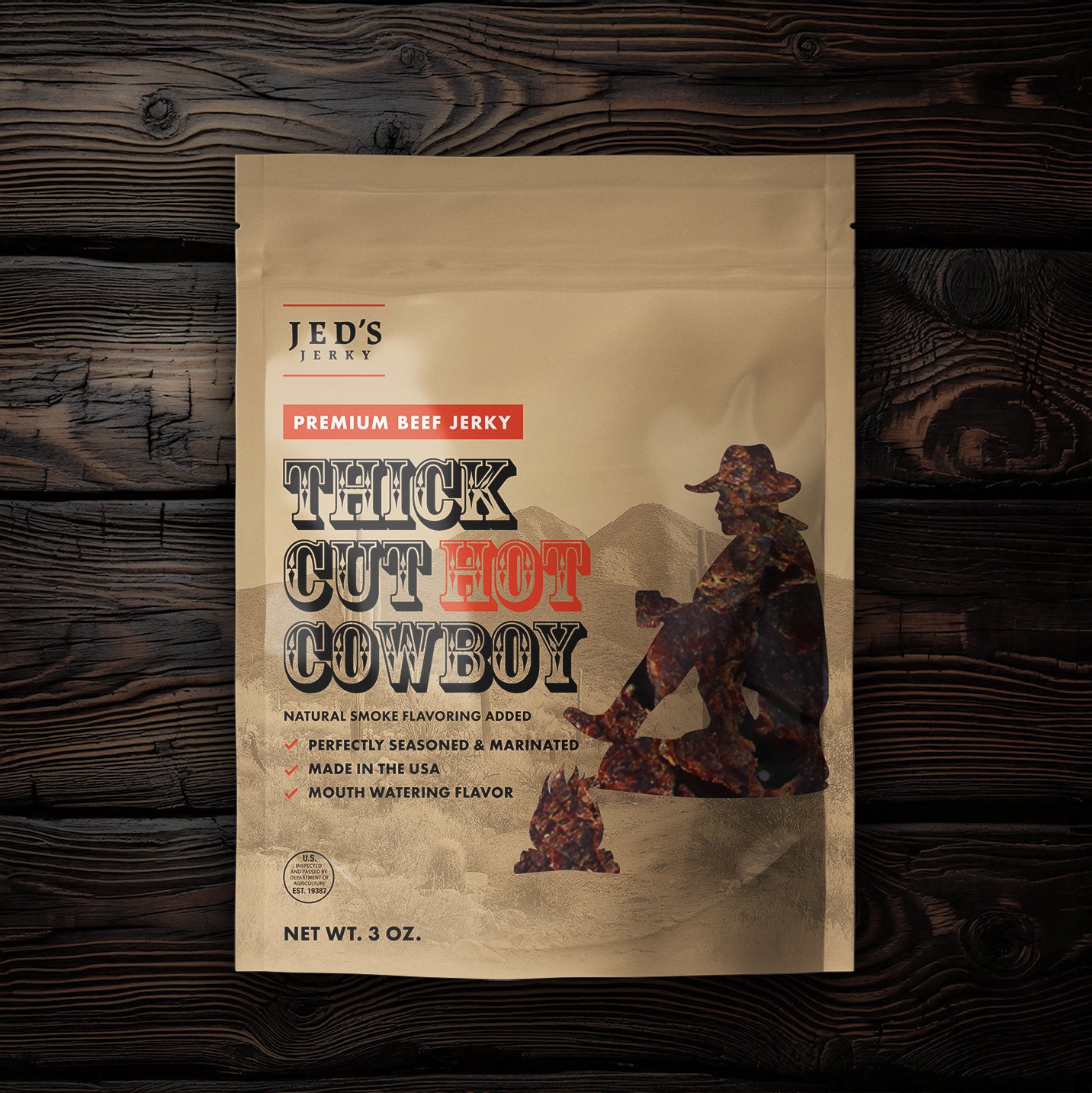 Spicy Thick Cut Cowboy Beef Jerky