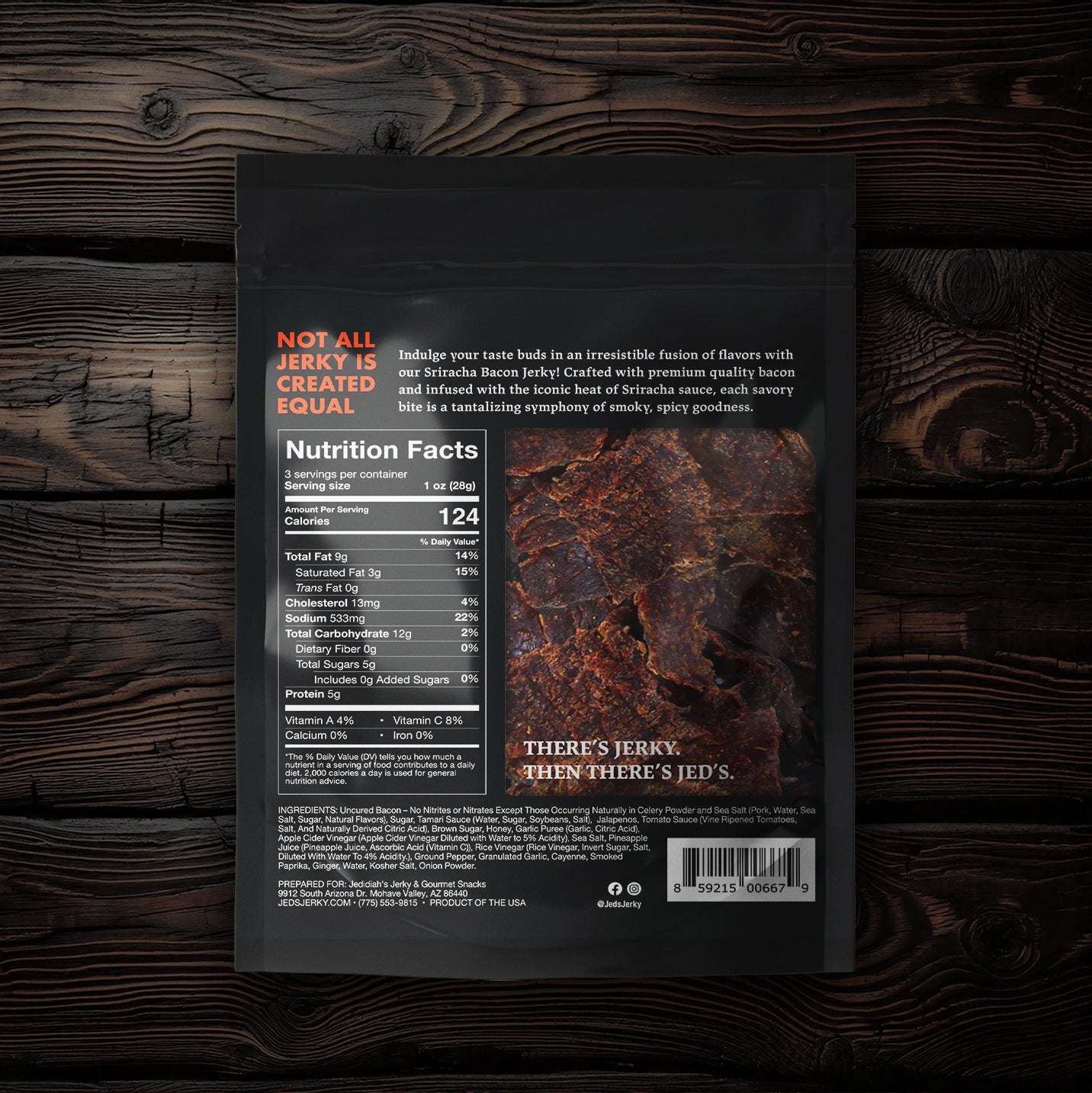Sriracha Bacon Jerky