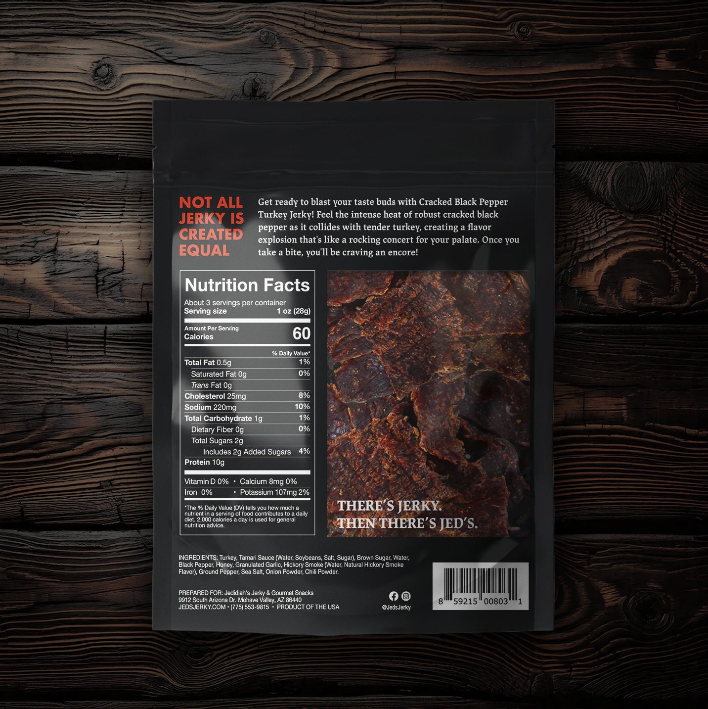 Black Peppered Turkey Jerky